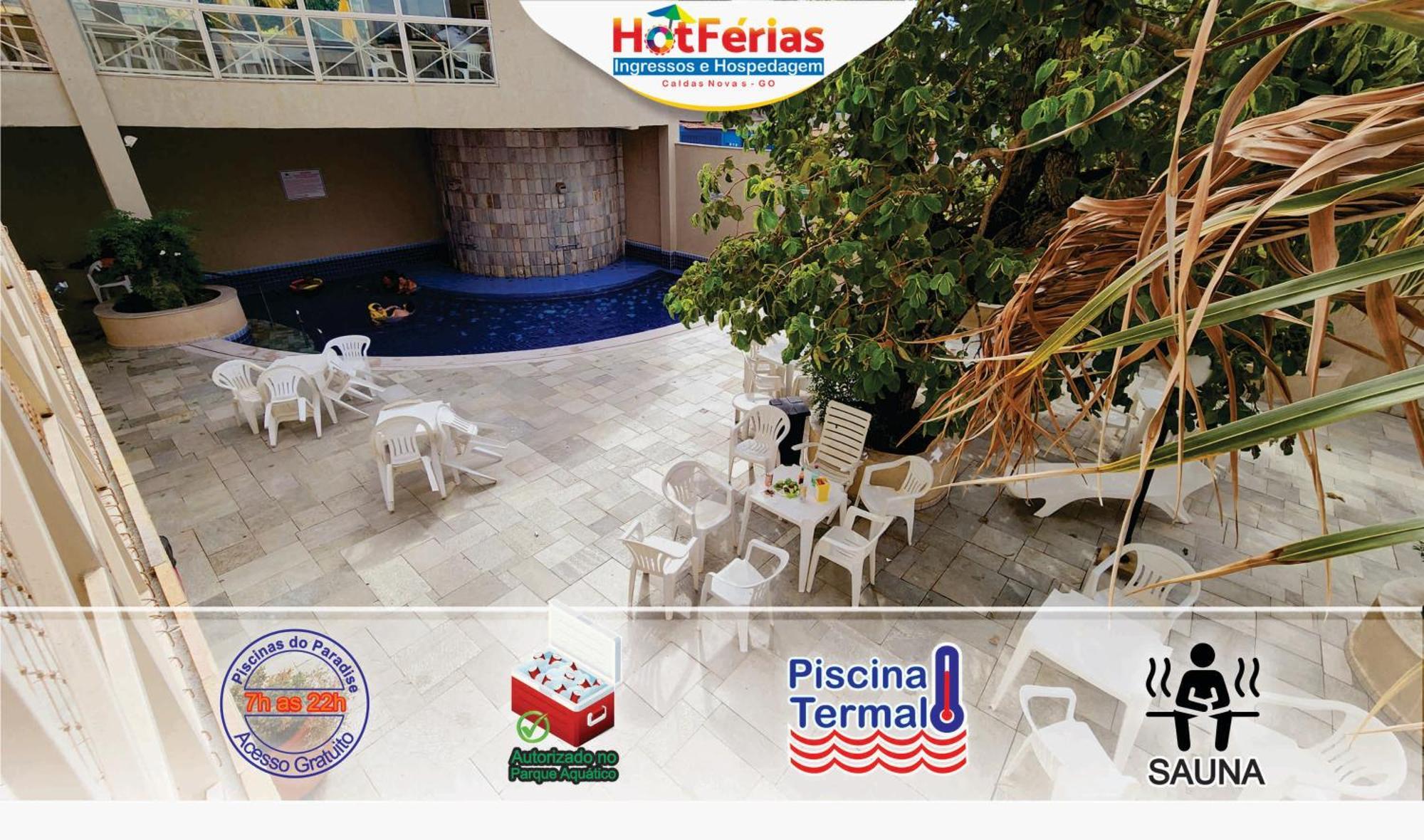 Flat Paradise, Piscinas Termais, Proximo Ao Centro - Hotferias Калдас-Новас Экстерьер фото